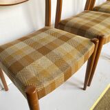 Series of 4 Scandinavian style chairs 1960