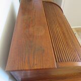 Retro-Desk / counter-American cylinder-mesh oak-1920s/40s