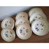 12 plates in Gien porcelain