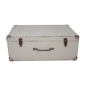 Old cream white wooden bag or wooden suitcase