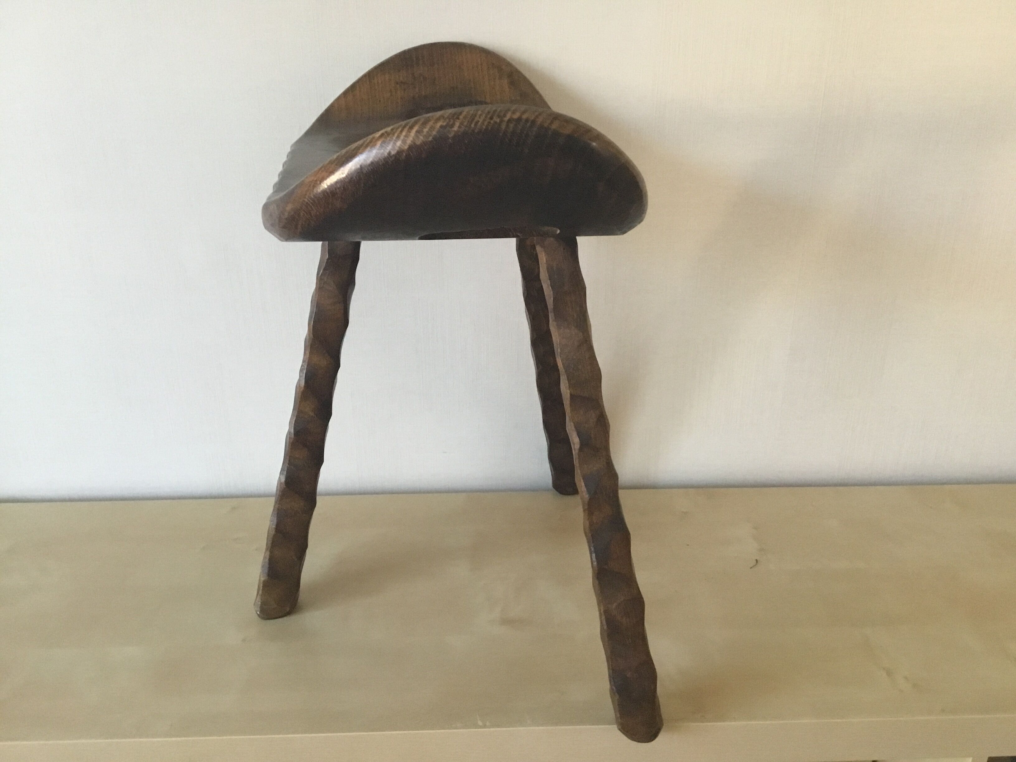 Brutalist tripod stool