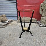 Umbrella stand in metal and gilded brass from the 1950s