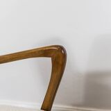Pair of white cream boucle chairs, 1950s