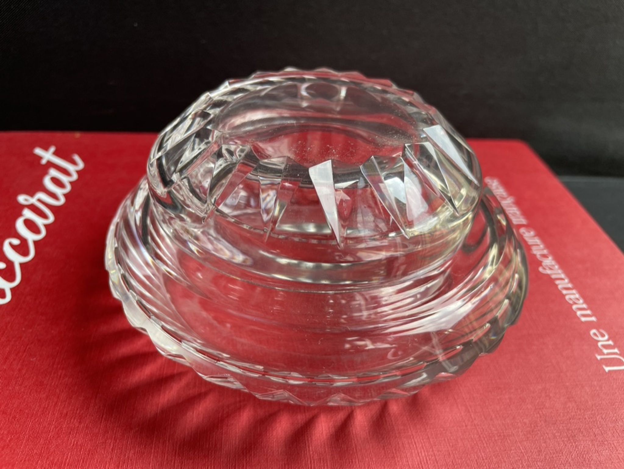 Bonbonnière ou boîte à coton Baccarat modèle Monique - Art déco