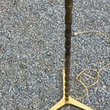 1950s bamboo floor lamp attributed to Maison Baguès in gilded bronze