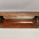 Display shelf with beveled mirror