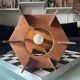 Lampe moderniste en bois - création d’ébénisterie artisanale 70’s