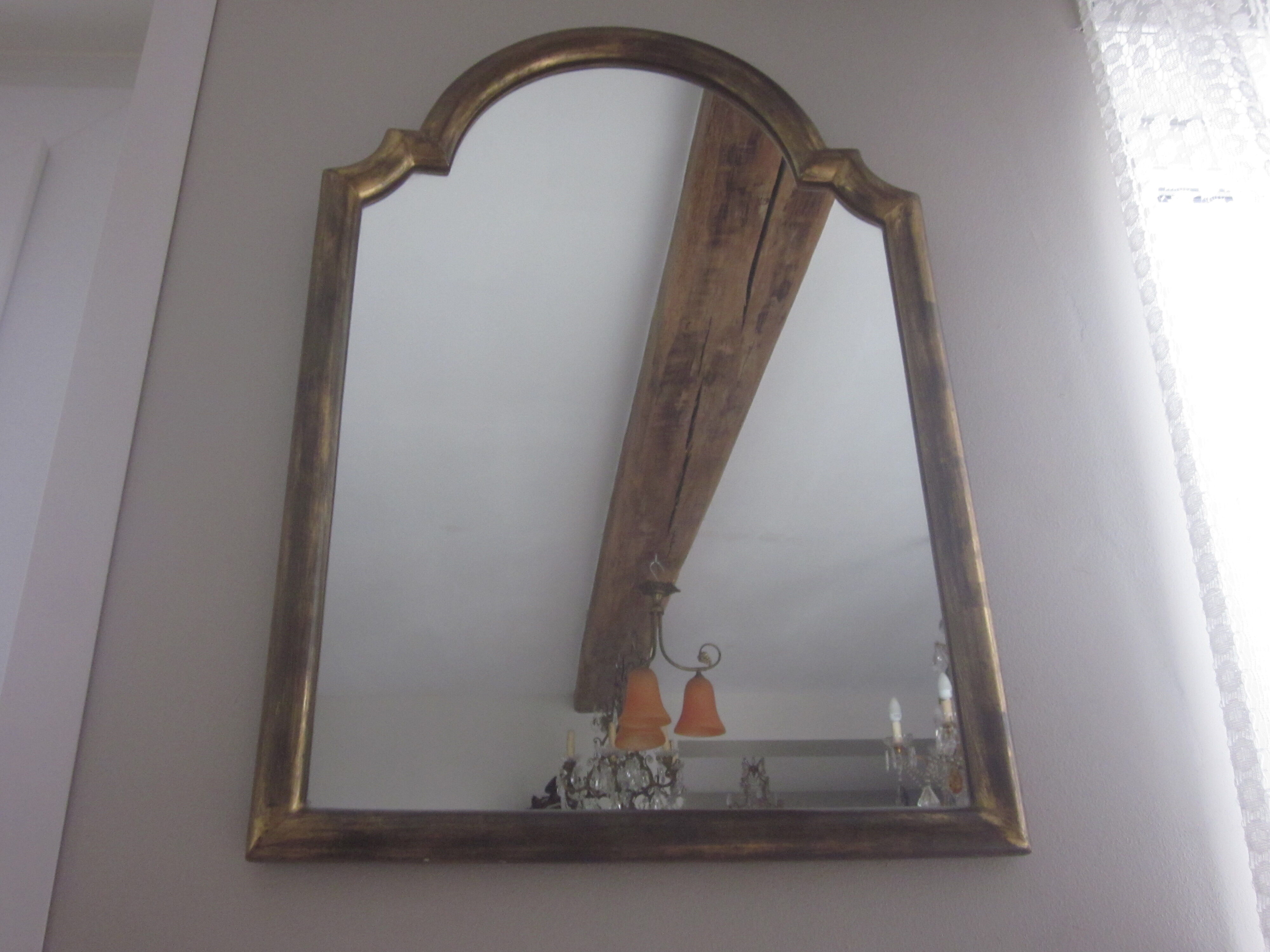 Golden old mirror