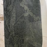 Tropical green granite table in wrought iron