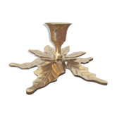Bougeoir leaves in brass 70s