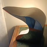 Handcrafted metal lamp, 1970s.