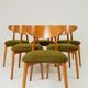 Wild green dining chairs light wood