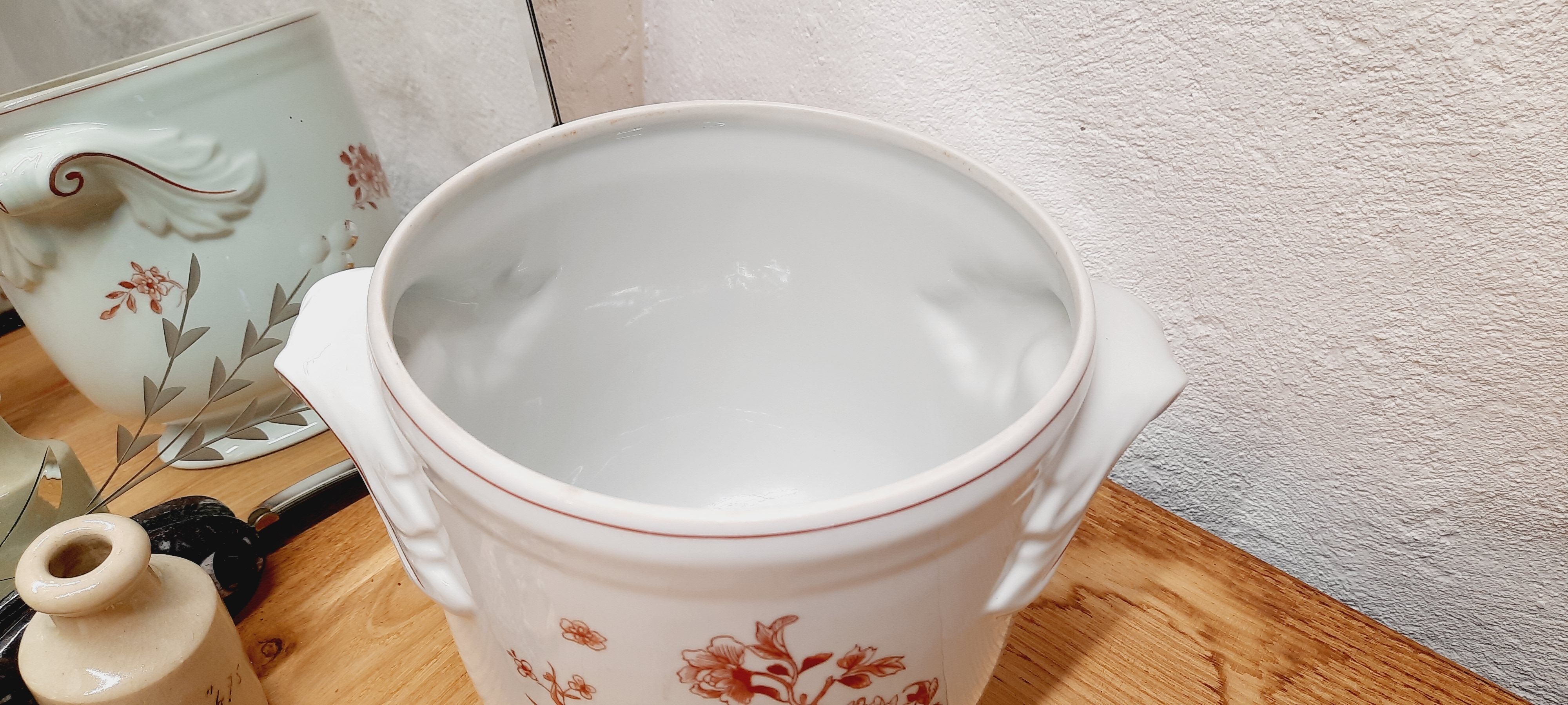 Pot cover Vista Alegre peonies