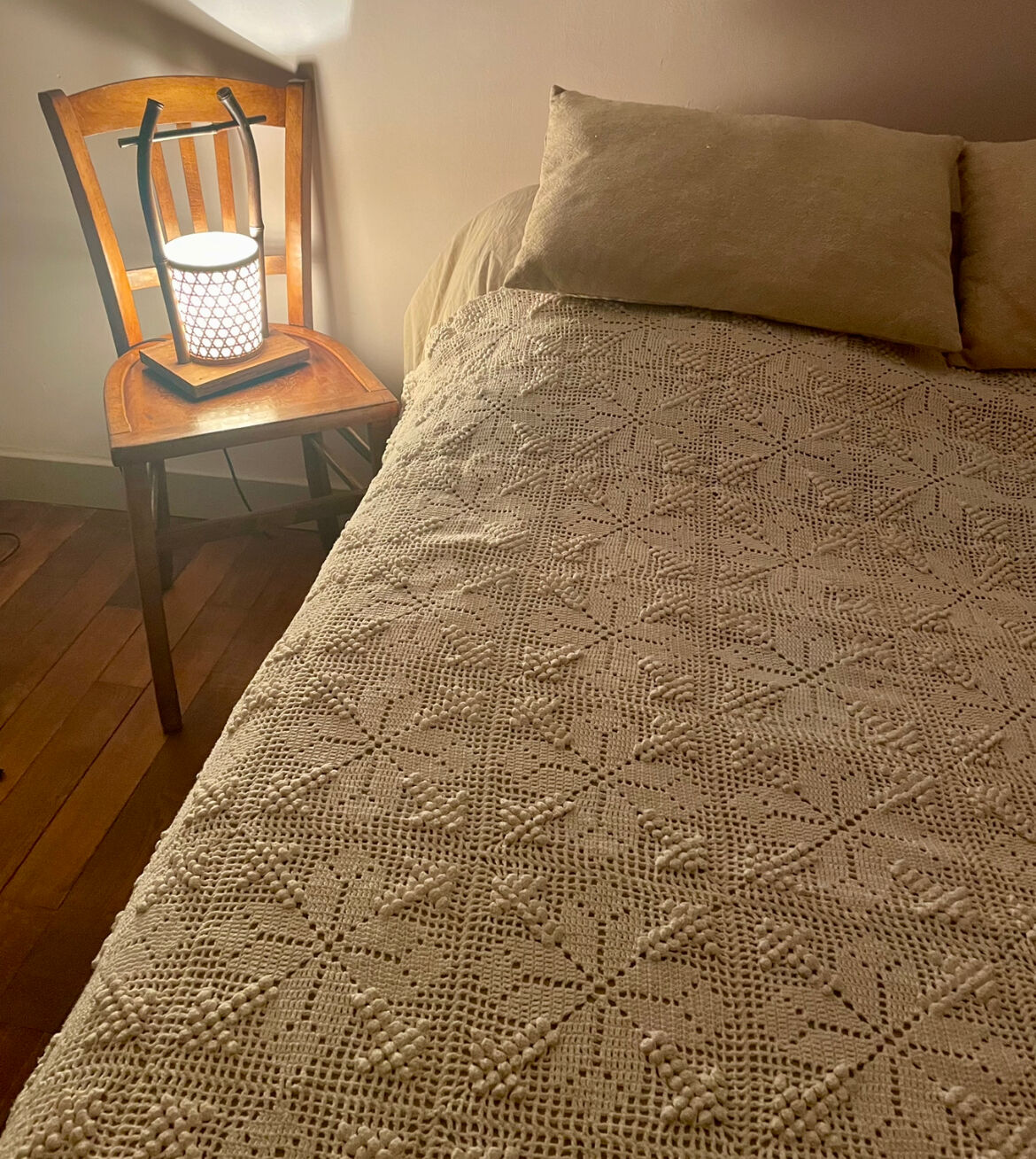 Old cotton bed throw