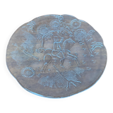 Vintage Swedish glass plate Doran by Goran Warff for Kosta Boda