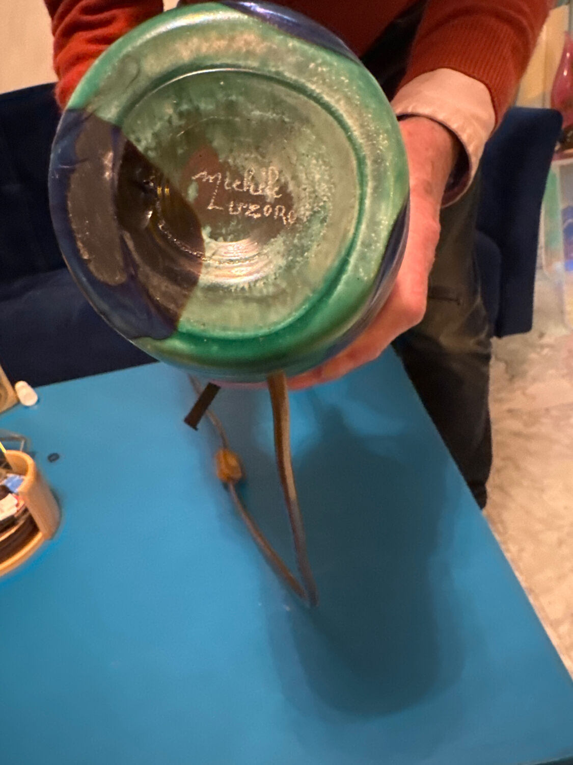 Pied de Lampe, plus onion vase, Miichele Luzoro