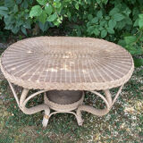 Rattan table year 60