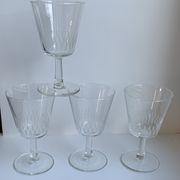 Set of 4 crystal wine glasses 60s