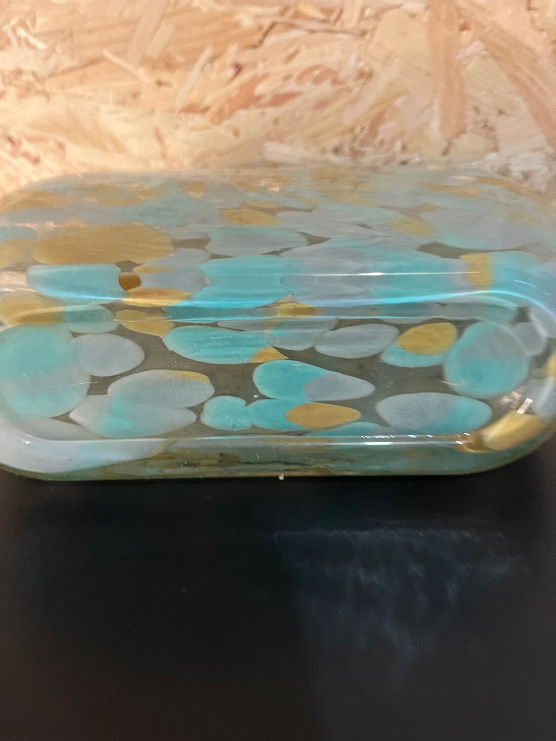 Multicolored glass vase