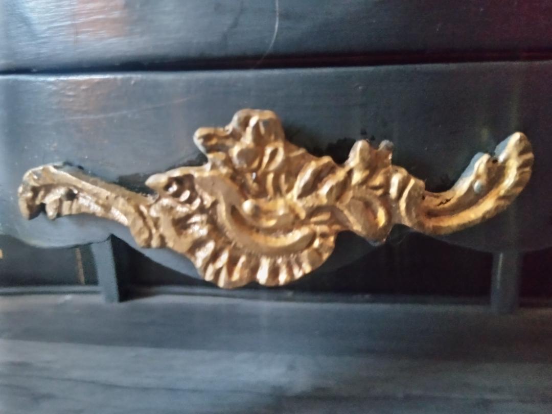 Small grey dresser patinated Louis XV style