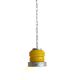 Murano glass "bulb" in yellow and white, space age, Italy 1960s