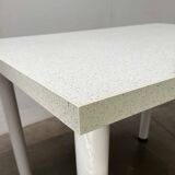 Postmodern Italian vintage dining table with terrazzo-style surface, 1980s.