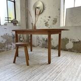 70s oval pine table from Les Arcs