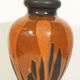 Vintage vase Fat Lava black & orange by Steuler, Germany 1960s