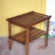 Desserte bois vintage, desserte vintage, meuble à roulettes, serviteur, tab