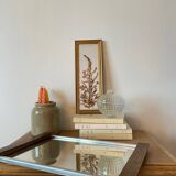 Old mirror and wood tray