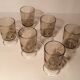 Series of glasses with smoked glass feet