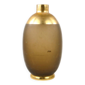 Carafe en verre, style moderne du milieu du siècle, verre fumé, Kamenický Šenov, Tchécoslovaquie, années 1950