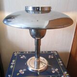Vintage chrome mushroom lamp, industrial style