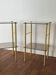 Tables d’appoint en verre et laiton