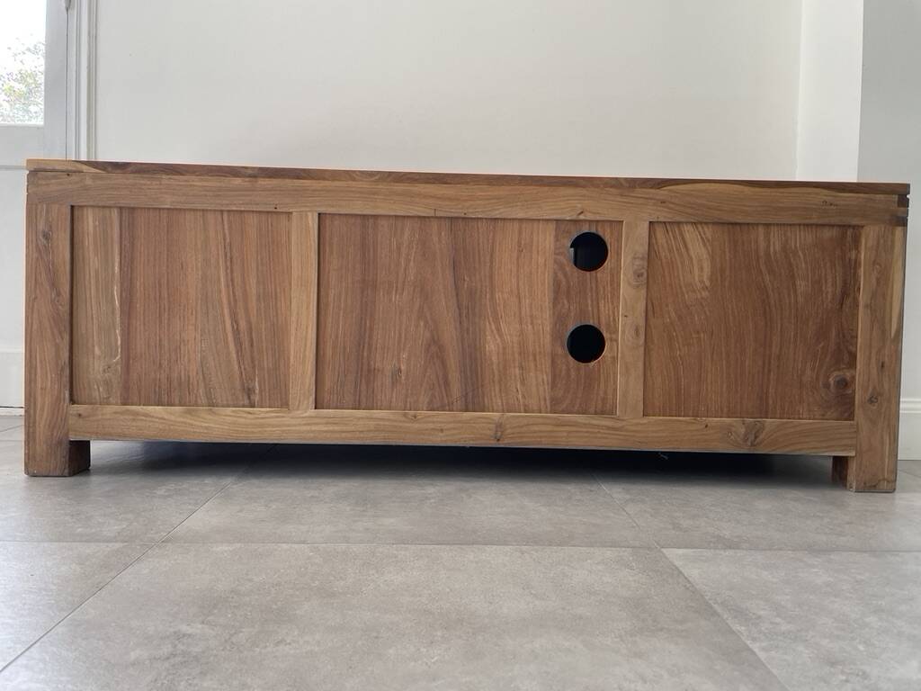 Meuible tv sheesham batamba solid wood 50 x 140 x 50 cm with 4 drawers - 2 niches