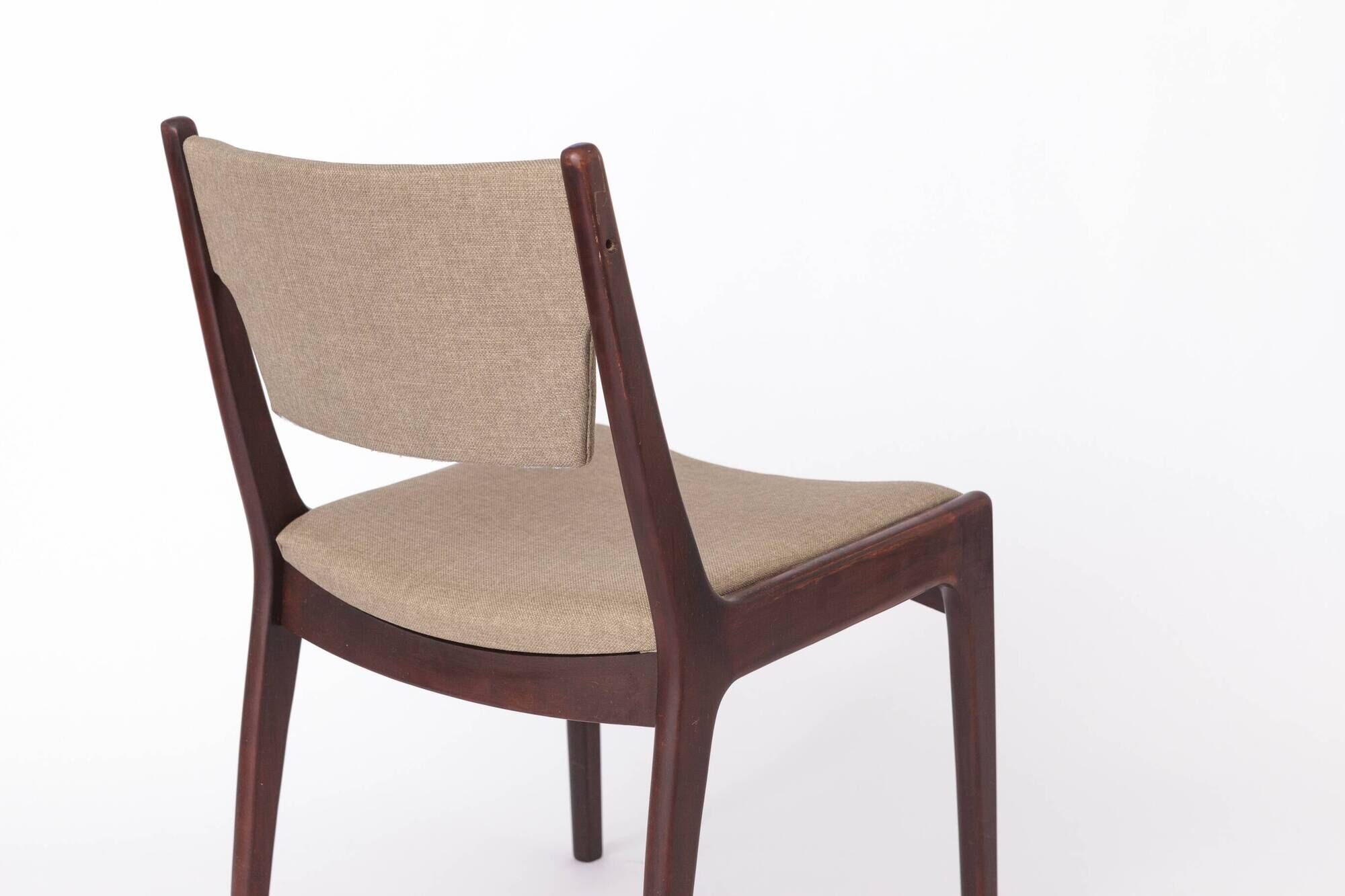Set of 4 Vintage Teak Chairs | 1960s-70s Mid-Century Modern Seating | Wide