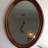 Miroir ancien ovale biseauté