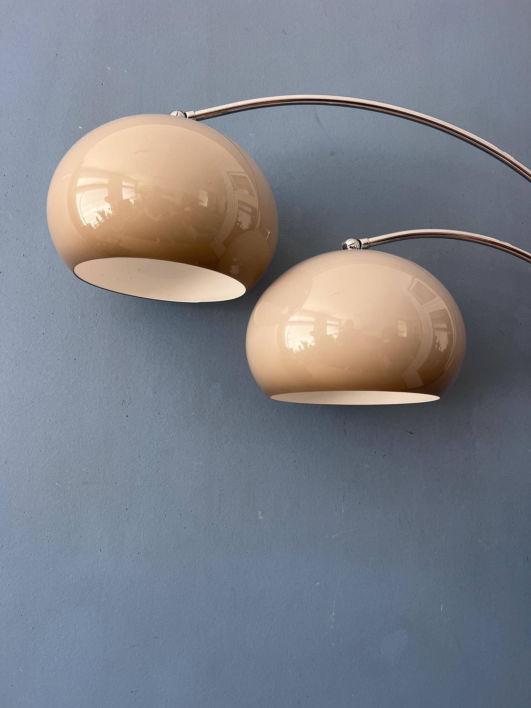 Dijkstra Mid-Century double arc mushroom floor lamp