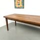 Beech farmhouse table, tapered legs, France, 1970s