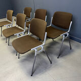 Vintage DSC 106 side chairs by Giancarlo Piretti for Castelli - set of 6