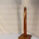 Old Art Deco table lamp 70 cm Mazda style in solid wood