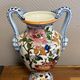 Gien: Important earthenware vase with peony decoration, 20th century