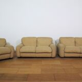 Sofas and Armchair in Wool by Busnelli, 1970s, Set of 3