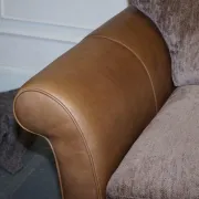 Vintage Three-Seater Sofa in Leather and Fabric by Alexander & James Blake