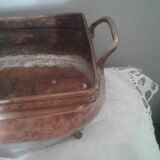 Hammered copper planter