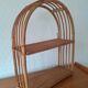 Rattan wall shelf