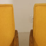 Pair of Scandinavian armchairs 1960 curved armrests. Ref Mimosa