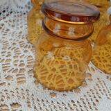 4 verres ambrés vintages