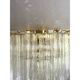 Italian Murano Glass Flush Mount with “Tronchi” Design