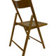 Set of four vintage folding chairs with webbing and wood 1970s